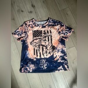 Women Navy Western Rodeo Graphic Tee
